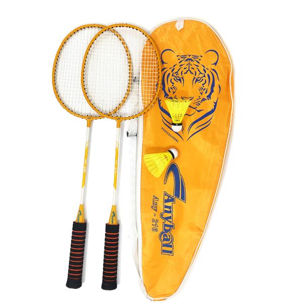 Customized Portable Badminton Racket Racquet Steel Alloy Set 63cm