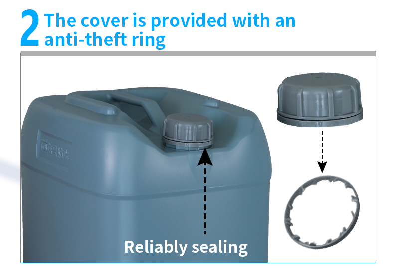 15.25 Inches 5 Gallon Chemical Containers Alkali Medicament 25 Ltr Jerry Can