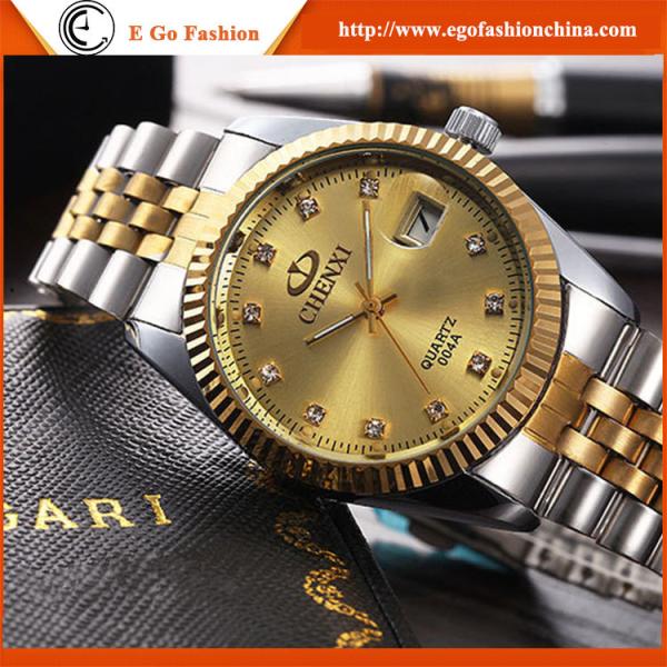 004A Gold Watch Luxury Stainless Steel Watches for Man Unisex Women Watch Quartz Watches