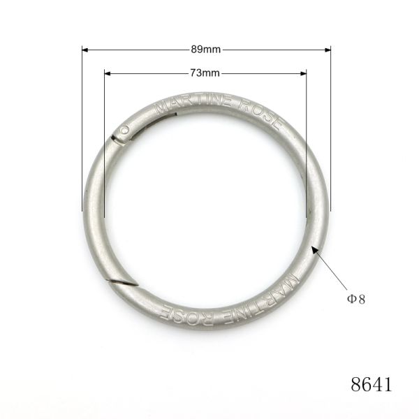 Huge Size Strong Spring O Ring 73mm Bag Carabiner Clip with Logo Engraved Text