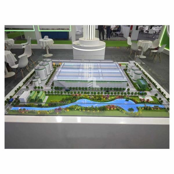 1:100 Water Treatment Plant Model Architectural Model Of Sewage Treatment Plant
