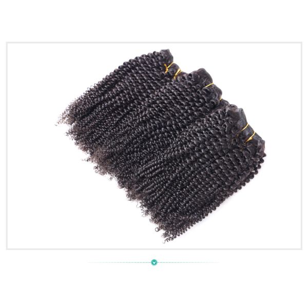 Afro Kinky Curly Hair Extensions Weft For Indian Human Hair No Tangle