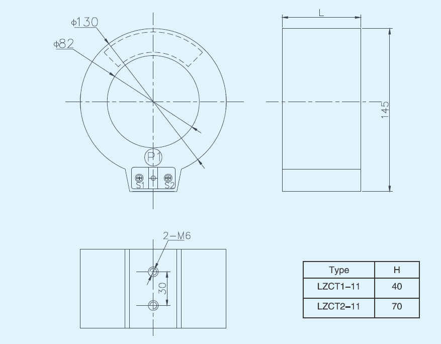 Magnetic Split Core LV Current Transformer Unit C-GIS  Bushing Type
