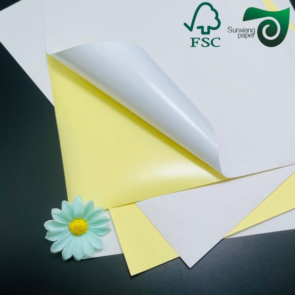 FSC Waterproof PET Printing Sticker Paper Glossy White Synthetic Paper Sheets