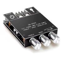 TPA3116D2 Subwoofer Audio Amplifier Module ZK-502T 2-Channel Audio Stereo Board avec 2 * 50W AMP basse et communication AUX