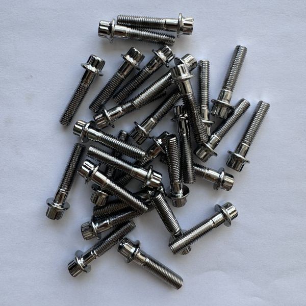 Universal Year Titanium Gr5 12 PT RS/ RX Split Rim Kits M7 x 32 Bolt and Nut Silver Flange screws Bolt for Performance