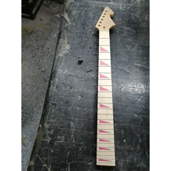 Custom Grand Paddle Guitar Headstock Unfinished Roasted Maple ST Guitar Neck Electric Acoustic Guitar Accept Kinds OEM