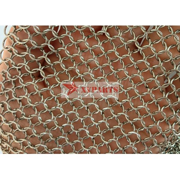 Латунный медный занавес сетки кольца цепной почты нержавеющей стали 7mm со сваренным типом