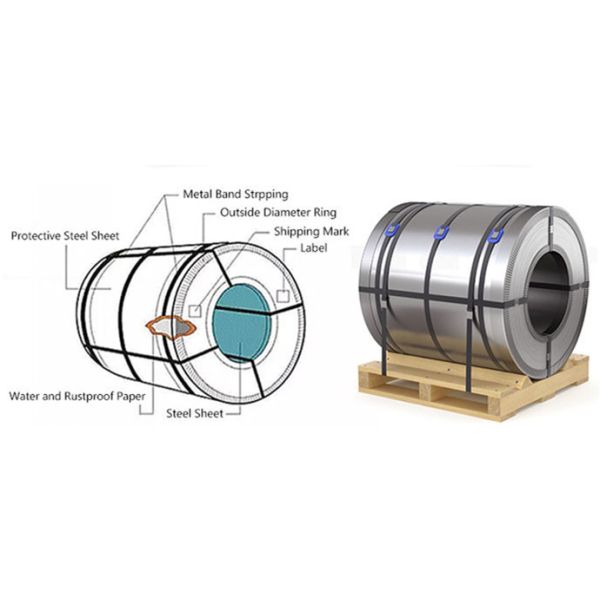 DX51D Z100 Galvanized Steel Strip Coil 300 Series Grade BA 2B Surface