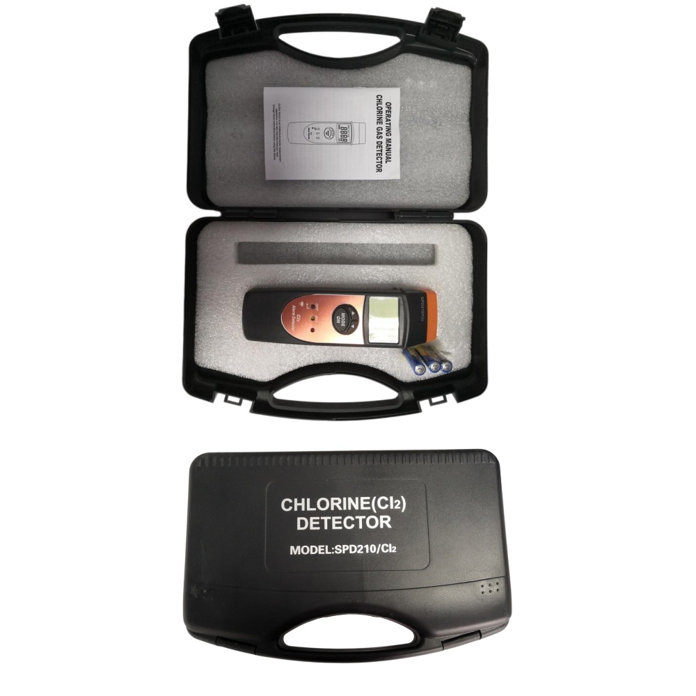 SPD210/CL2 Portable Chlorine Gas Detector with electrochemical Sensor and Sound & Light Alarm for Industrial Safety