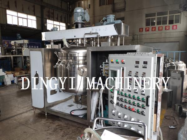 Double Hydraulic Lift Industrial Homogenizer Equipment PLC Control System