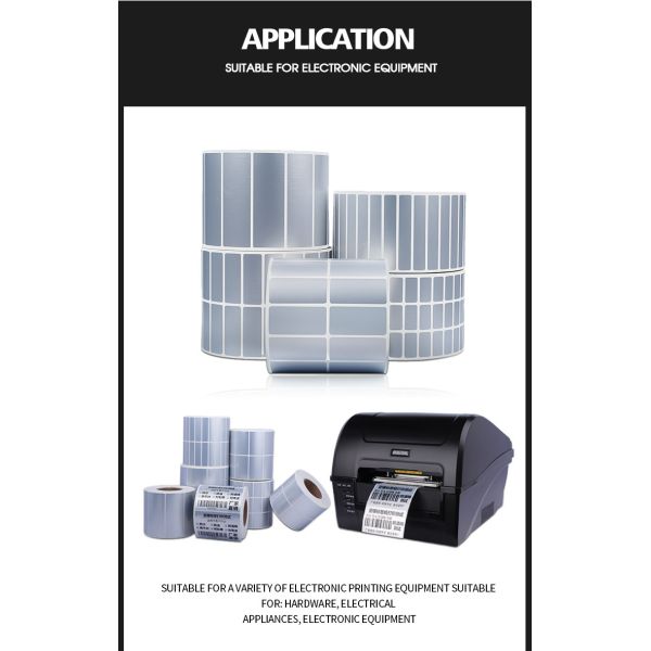 Matte Silver Custom Adhesive Label Sticker For Home Appliances