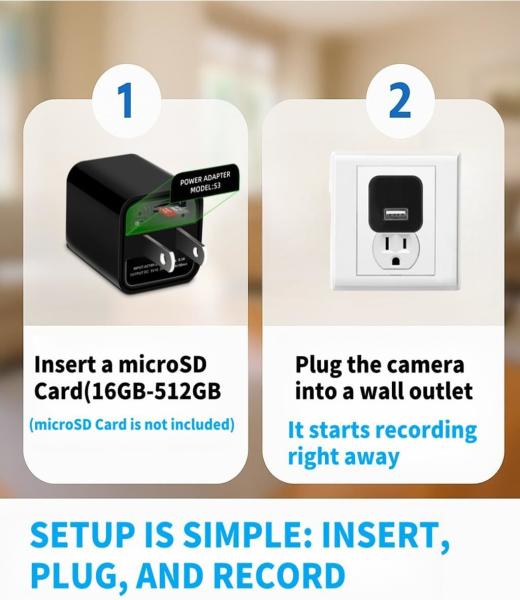 Security Mini USB Charger Spy Camera 1080P HD Mini Wifi Camera