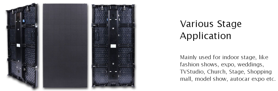 P4.81 Rental Led Display RGB Video Panel With 500*1000mm Aluminum Cabinet