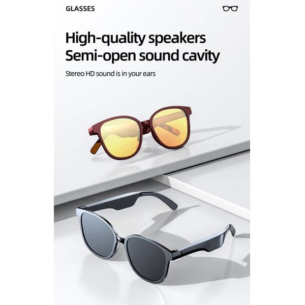 New smart audio glasses IPX5 waterproof Bluetooth music sunglasses