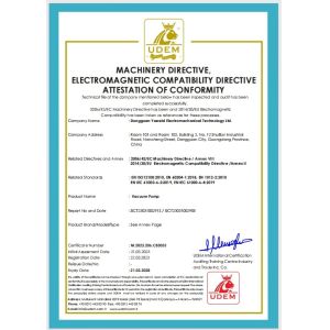DONGGUAN YAZREID ELECTROMECHANICAL TECHNOLOGY LTD Certifications