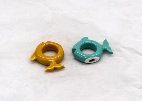 Home Decoration Fish Napkin Rings , Dolomite 5 Color Table Napkin Rings