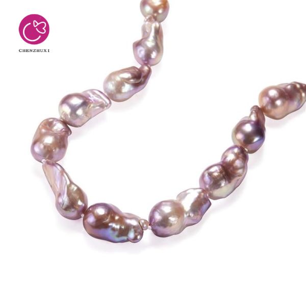 Natural Baroque Pearl Strand Round Baroque Pearl Earrings for Jewelry Making