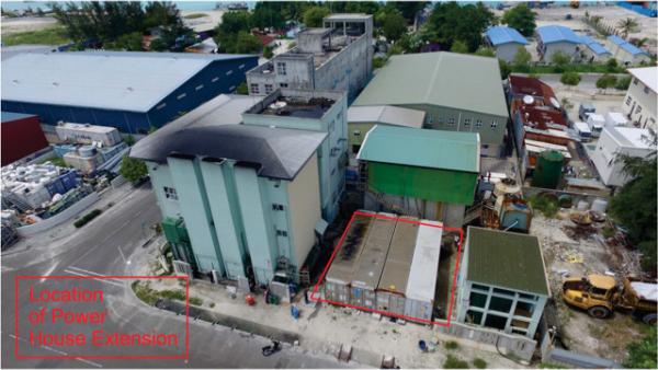 Maldive Power House Building Steel Frame With 3 - Layers Epoxy Painting