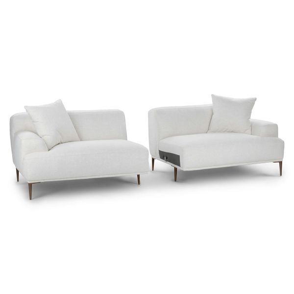 5 Star Hotel Luxury Modular Linen Fabric White Sectional Sofa For Room