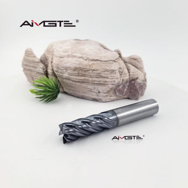 AlTiCrN 5 Flute Carbide End Mill for Steel High Performance CNC Milling Cutter for Hardened Steel Stainless Alloys