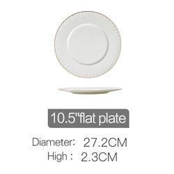 Gold line White Bone china embossed tableware Wedding Ceramic charger plate Dinner plate dish bowl mug coffee cup freely