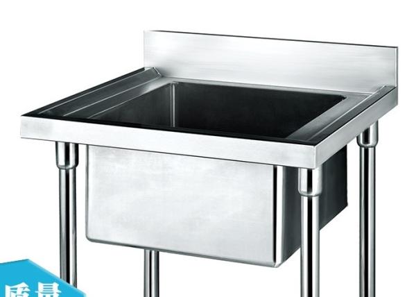Único dissipador de aço inoxidável para a cozinha que lava 700*700*800+150mm, dissipador de abastecimento