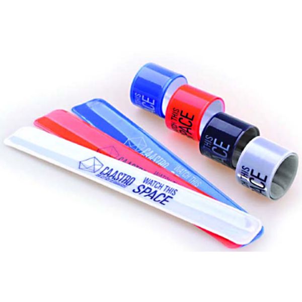 Versatile Reflective Wrist Band , Glow In The Dark Slap Bracelets 360° Reflectivity