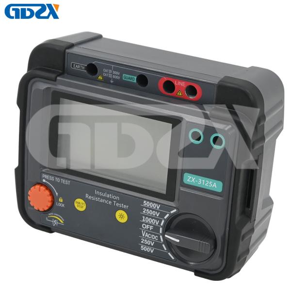 ZX-3125A Teste de isolamento Megger de alta tensão 5KV Teste de resistência ao isolamento 1T Ohm