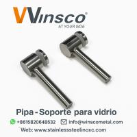SS 304 316 Miroir Satiné 32mmx12.7mmx70mm Inox Pince à Verre 1'' X 1/2'' Support en Acier Inoxydable pour Verre Avec Tube Soporte para Vidrio