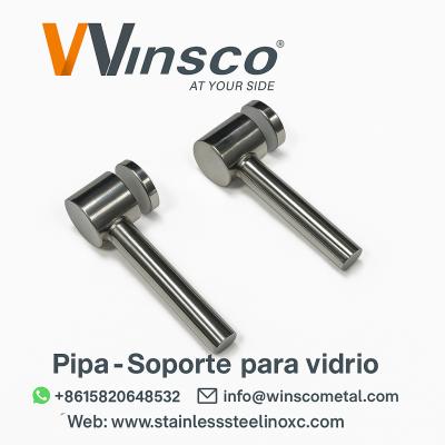 SS 304 316 Mirror Satin 32ммx12.7ммx70мм Inox Зажим для стекла 1'' X 1/2'' Держатель стекла из нержавеющей стали с трубкой Soporte para Vidrio