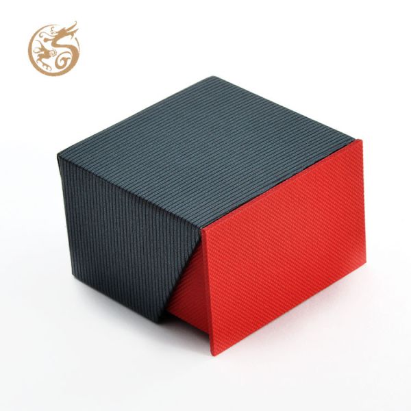 Wholesale Custom Drawer Ring Gift Box, Bevel‑Side Rigid Jewelry Box with Black Special Paper, Velvet Insert for Ring