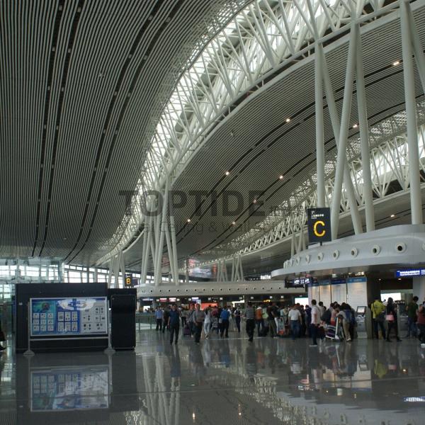 Suspended Metal Ceiling Custom Curved Aluminum False Ceiling Panels
