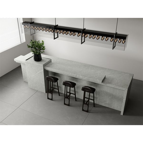 Светло-серый матовый прочный внутренний пол сцинтерованные каменные плиты для кухни 1420x2700 мм