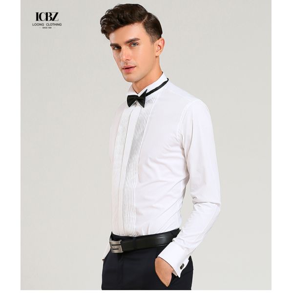 Мужская блузка с цветочными отпечатками с длинным рукавом Модная рубашка с одногрудным закрытием