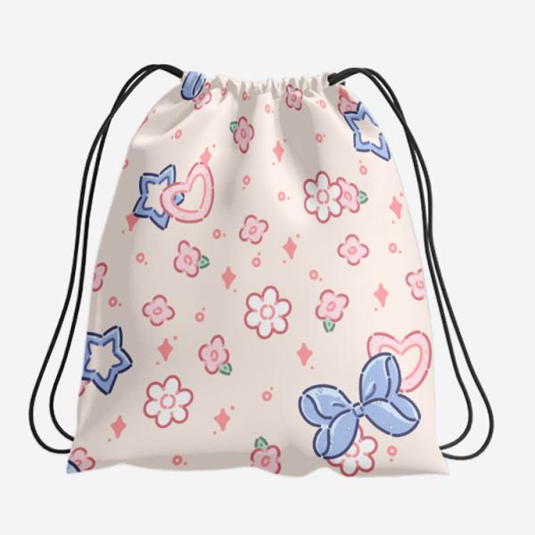 Custom Logo Draw String Polyester BackPack Wholesale Promotional Drawstring Bags