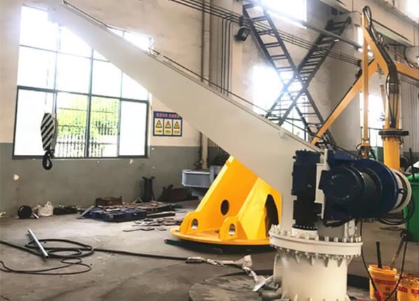 High Safety Electric Jib Crane 4T 5M Boat Lifting Excellent Positioning Performance