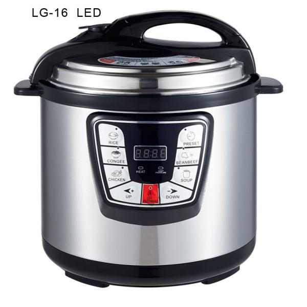 Space Saving Electric Steam Pressure Cooker Ergonomic Design Time Delay Function