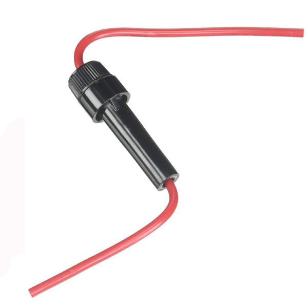 InLine 14 AWG 20A Bayonet Type Glass Fuse Holderfor 1/4inch 1/4x1-1/4 6*30mm Fuse