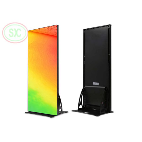 P1.86 RGB Color LED Floor Standing Poster Display For Supermarkets, Hotels And Restaurants