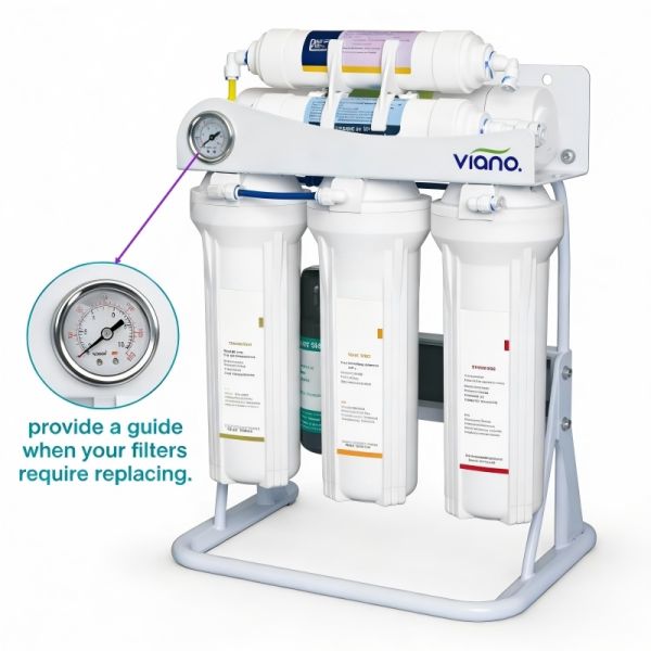 Iron Frame Under Sink RO Water System With 6 Stage Filtration 3.0G Pressure Tank