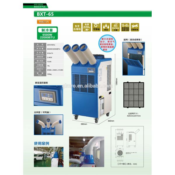 Пол 22000BTU R410A стальной стоя портативный воздушный охладитель