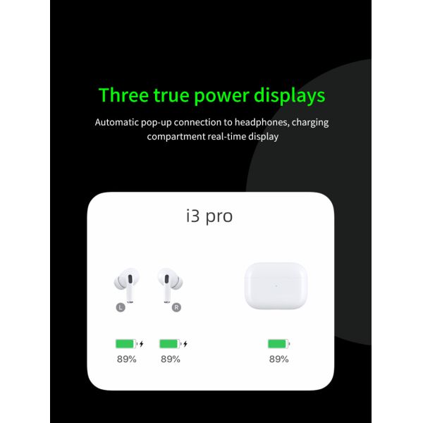 GPS располагая радиотелеграф 200mAh истинный стерео Наушники TWS I3 Pro