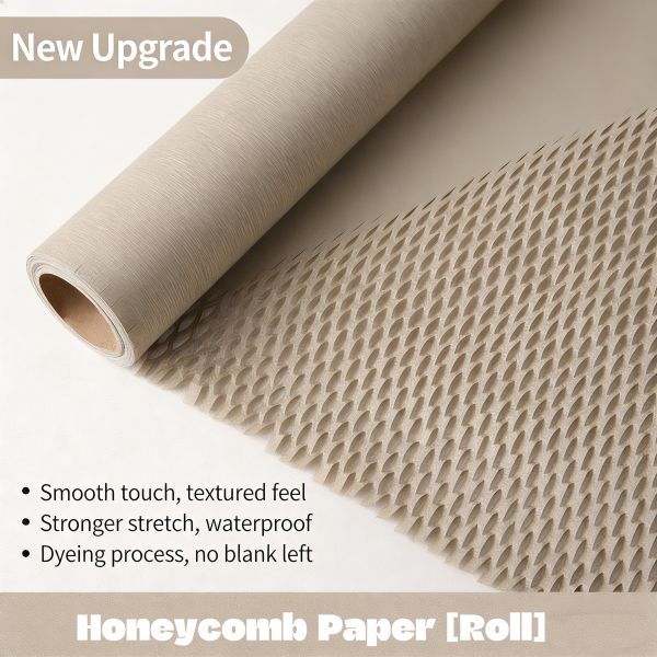 50cm X 100m Honeycomb Paper Sheet Brown Wrapping Paper Sustainable Packing Kraft