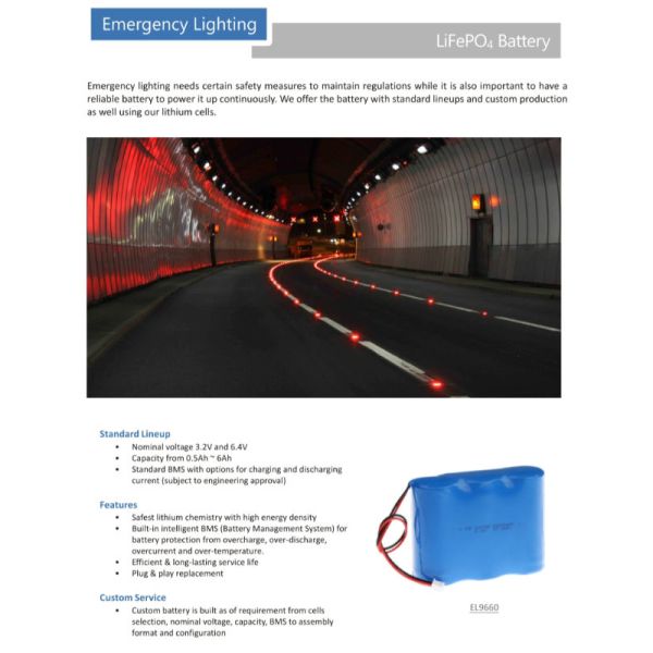3.2V 6.4V Exit Sign  Emergency Light Battery Replacement 0.5Ah~6Ah