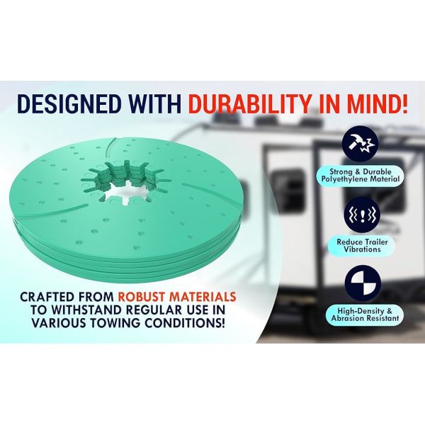 10 Inch 5th Wheel Grease Plate PP Material Easy Installation Fifth Wheel Lube Disc