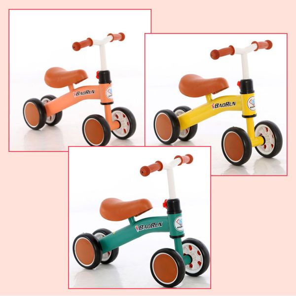 Unisex Non Pedal Bicycle Handcart Learning Bike Toy Foldable Balance Bike for Children