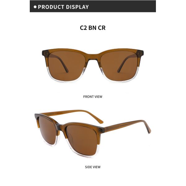 Квадрат формирует солнечные очки ретро классики солнечных очков eyewear прозрачные поляризовыванные