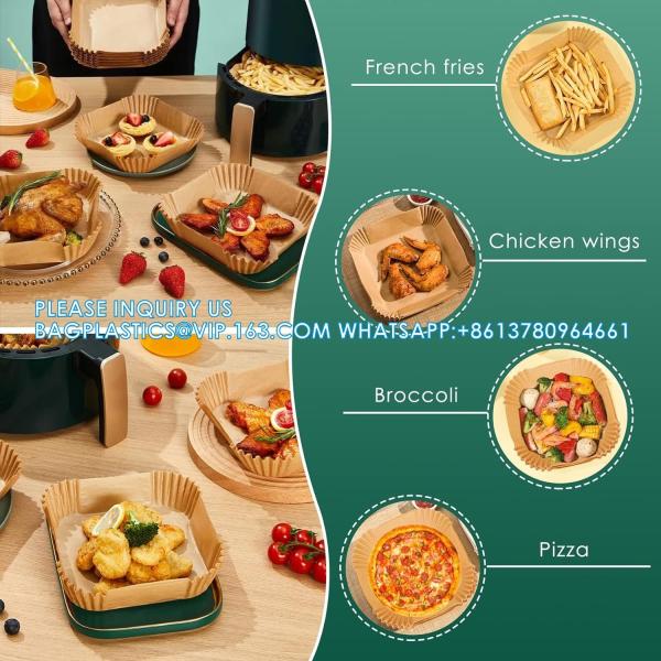 Air Fryer Paper Liners,125Pcs Parchment Paper, Air Fryer Disposable Paper Liner For Microwave, Air Fryer Liner