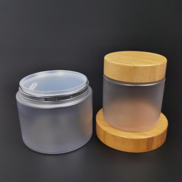Empacotamento vazio do cosmético dos frascos 250g da composição do soro de bambu do ANIMAL DE ESTIMAÇÃO da tampa
